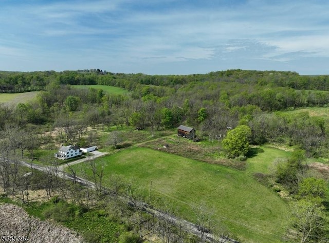 bird's eye view featuring a rural view