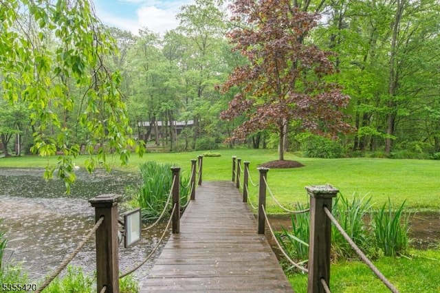 59 Green Hill Rd, Kinnelon Boro, NJ 07405 - dock featuring a lawn