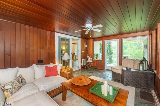 59 Green Hill Rd, Kinnelon Boro, NJ 07405 - sunroom with wooden walls and wood ceiling