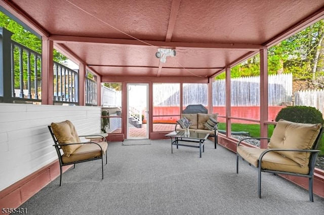 view of sunroom