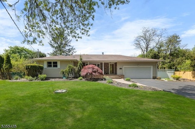 1296 Millstone River Rd, Hillsborough Twp, NJ 08844 - single story home featuring fence, a garage, a front lawn, and driveway