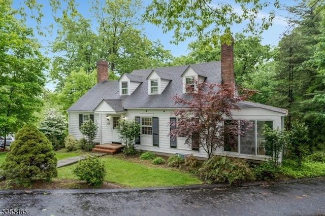 1178 Delaware Dr, Bridgewater Twp, NJ 08807 - cape cod home featuring a chimney