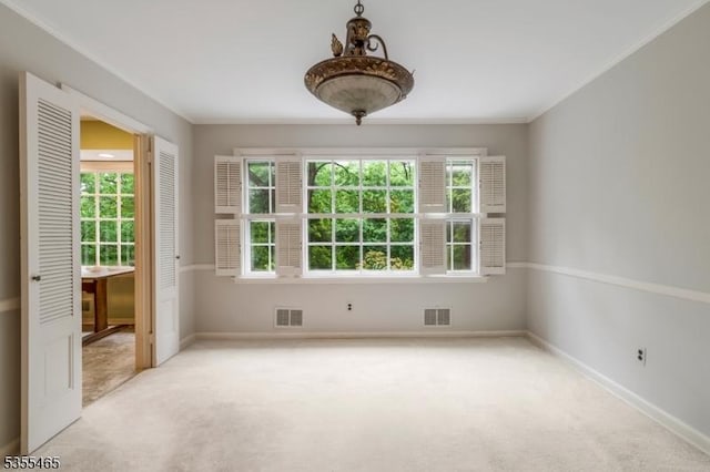 1178 Delaware Dr, Bridgewater Twp, NJ 08807 - carpeted spare room with healthy amount of natural light, baseboards, and ornamental molding