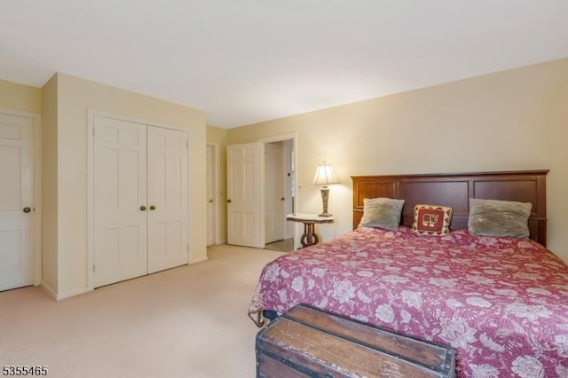 1178 Delaware Dr, Bridgewater Twp, NJ 08807 - bedroom with light carpet, a closet, and baseboards