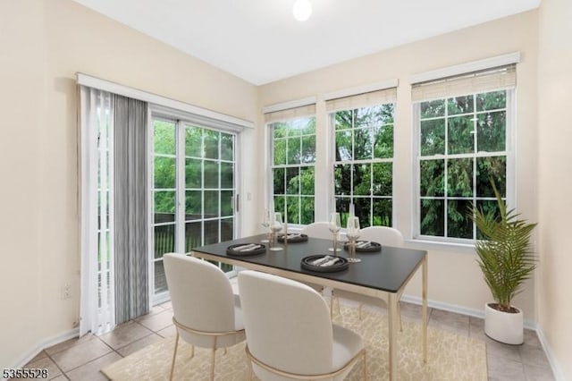 9 Apgar Ct, Raritan Twp, NJ 08822 - tiled dining space with healthy amount of natural light and baseboards