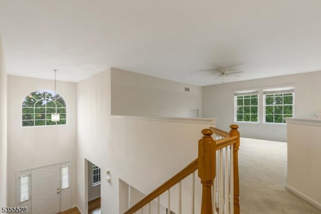 9 Apgar Ct, Raritan Twp, NJ 08822 - hall with an upstairs landing and light colored carpet