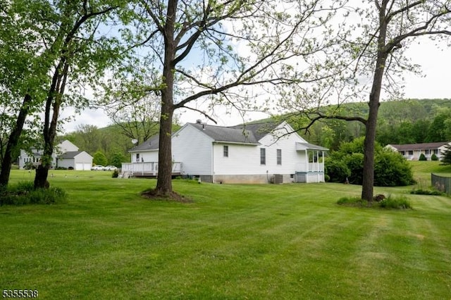 view of grassy yard