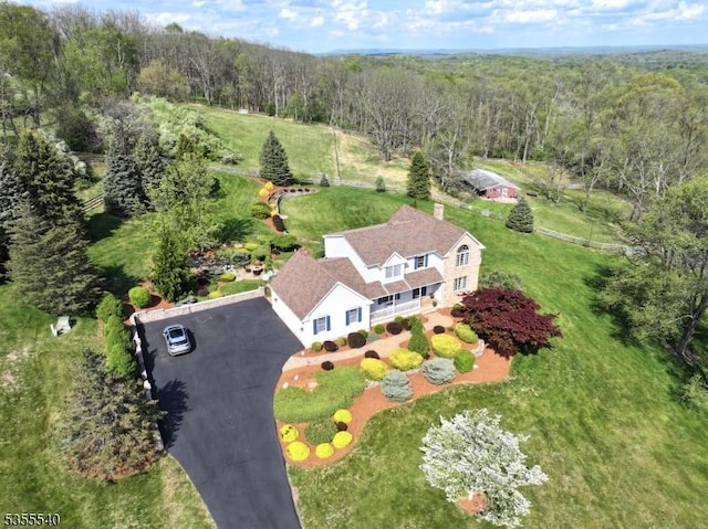 202 Fredon Springdale Rd, Fredon Twp, NJ 07860 - drone / aerial view featuring a wooded view