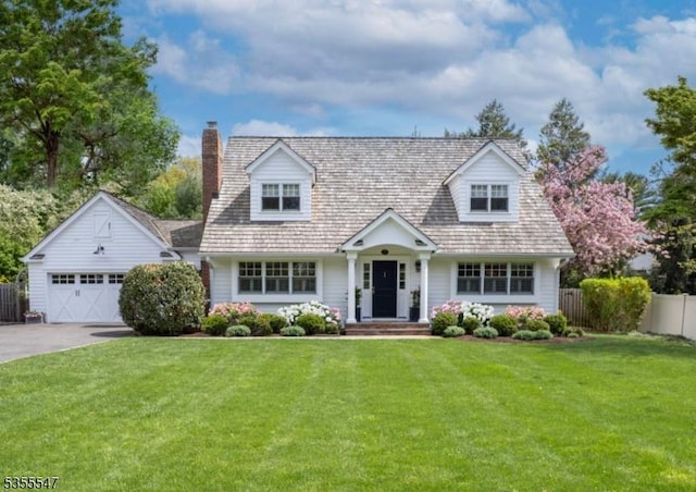 9 Warwick Rd, Chatham Twp, NJ 07928 - new england style home featuring driveway, a chimney, and an attached garage