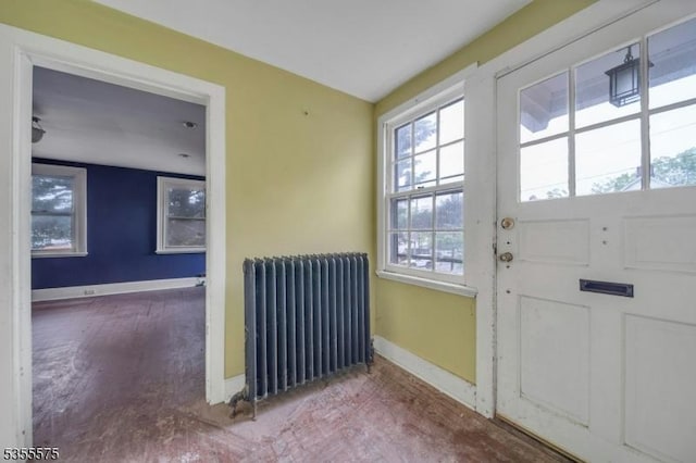 29 S Valley Rd, West Orange Twp, NJ 07052 - entryway featuring radiator, baseboards, and wood finished floors
