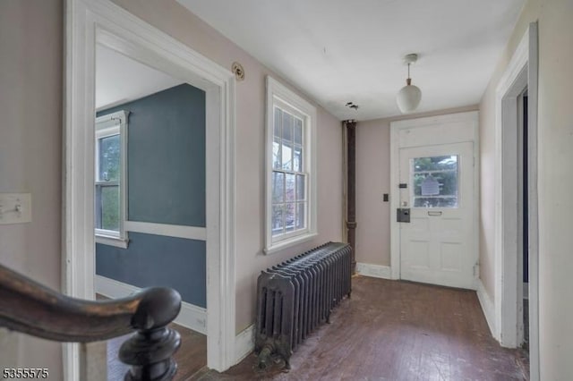 29 S Valley Rd, West Orange Twp, NJ 07052 - foyer with wood finished floors, radiator heating unit, and baseboards