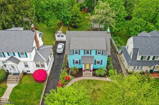 view from above of property