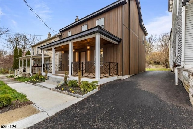 exterior space with a porch