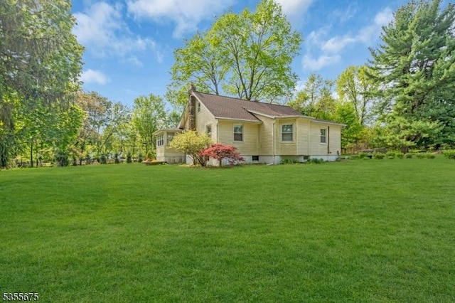 view of grassy yard