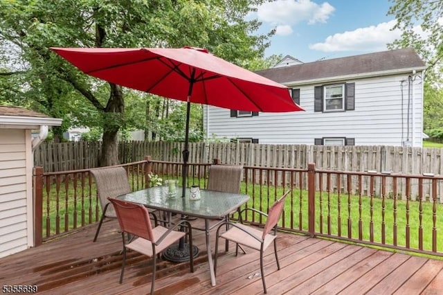 130 Coriell Ave, Fanwood Boro, NJ 07023 - wooden deck featuring outdoor dining space