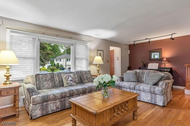 130 Coriell Ave, Fanwood Boro, NJ 07023 - living room featuring track lighting and light wood finished floors