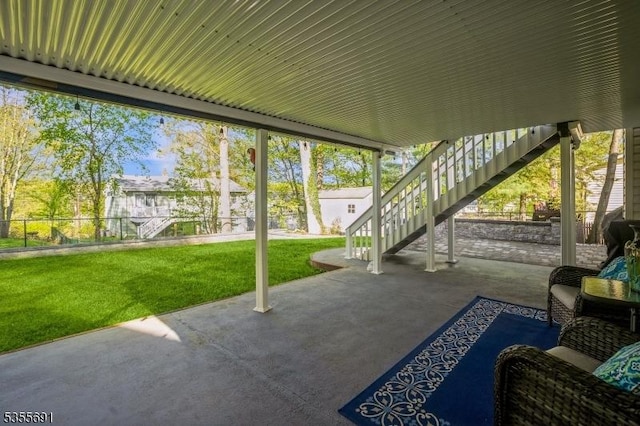 10 Tulsa Trl, Hopatcong Boro, NJ 07843 - view of patio featuring stairs and fence