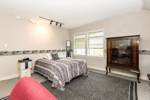 197 Nutley Ave, Nutley Twp, NJ 07110 - bedroom featuring track lighting, carpet floors, and baseboards