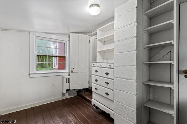 194 James St, Morris Twp, NJ 07960 - walk in closet featuring dark wood-type flooring and radiator heating unit