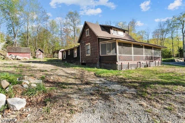55 E Shore Culver Rd, Frankford Twp, NJ 07826 - view of side of property featuring a sunroom