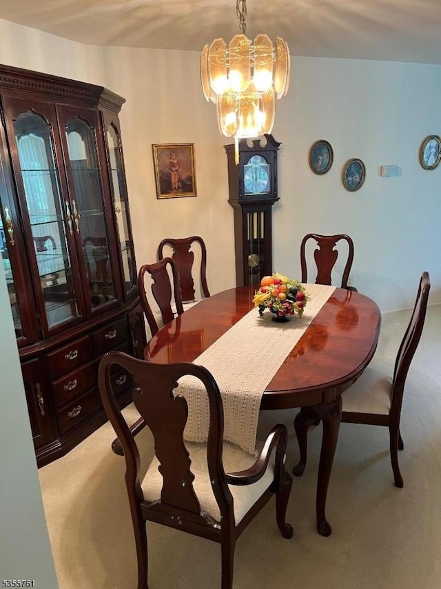 87 Sycamore Ct, Bernards Twp, NJ 07920 - dining space with light carpet and a chandelier