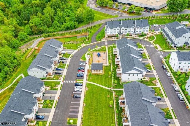 aerial perspective of suburban area