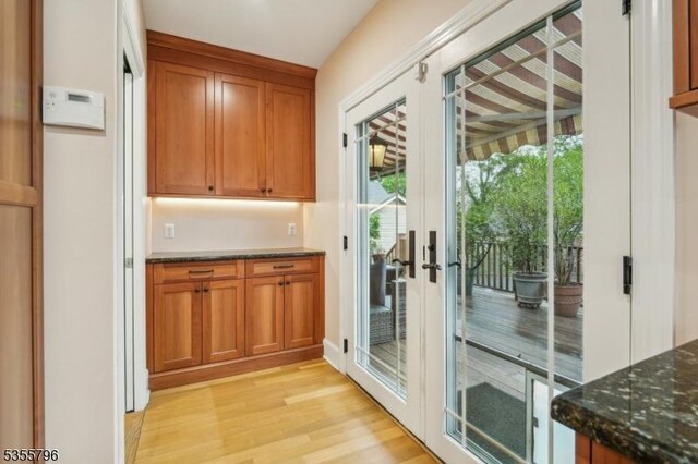 29 Rutgers St, Maplewood Twp, NJ 07040 - doorway to outside with light wood-type flooring and french doors