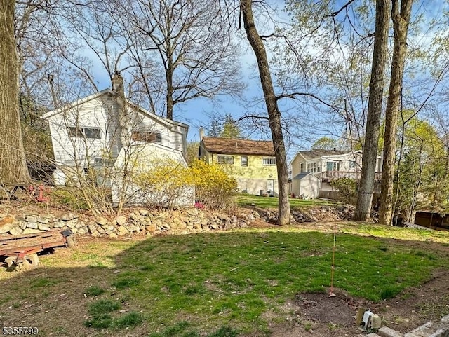 view of grassy yard
