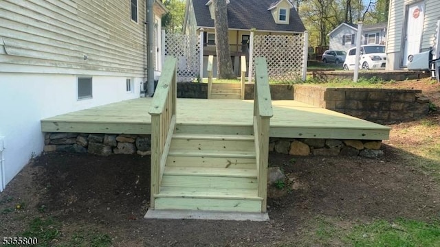 315 Tulsa Trl, Hopatcong Boro, NJ 07843 - view of wooden terrace