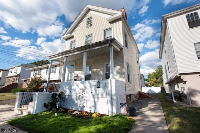280 E Hazelwood Ave, Rahway City, NJ 07065 - view of front of property with a porch