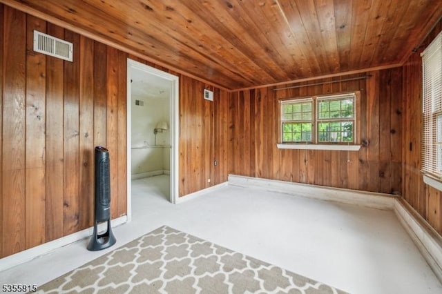 1078 Mountain Ave, Berkeley Heights Twp, NJ 07922 - spare room with wood ceiling and wood walls