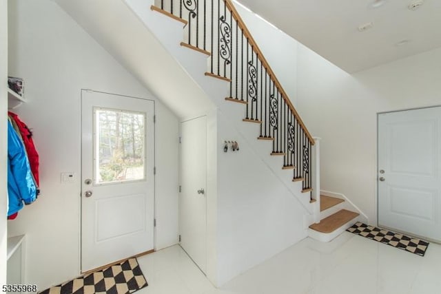 34 W Shore Rd, Mountain Lakes Boro, NJ 07046 - entrance foyer featuring stairs