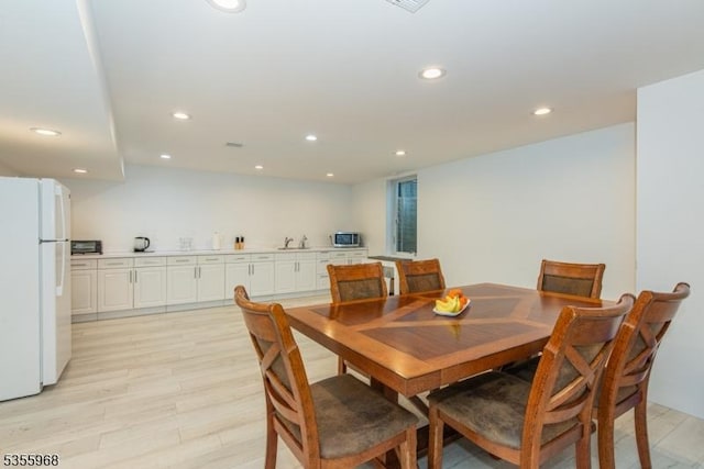 34 W Shore Rd, Mountain Lakes Boro, NJ 07046 - dining room featuring light wood-style floors and recessed lighting