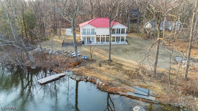 34 W Shore Rd, Mountain Lakes Boro, NJ 07046 - view from above of property featuring a large body of water