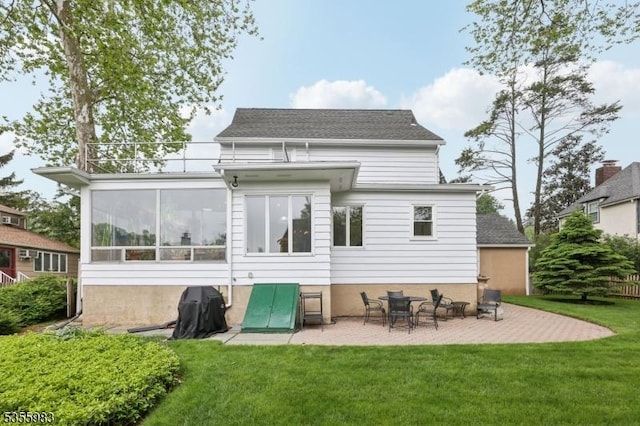 10 Highland Pl, West Orange Twp, NJ 07052 - back of property with a patio area and a yard