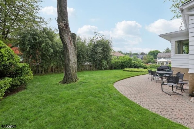 10 Highland Pl, West Orange Twp, NJ 07052 - view of green lawn with a patio
