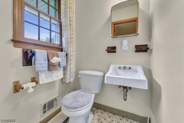 45 Ninth St, Hillsborough Twp, NJ 08821 - bathroom with toilet and tile patterned flooring