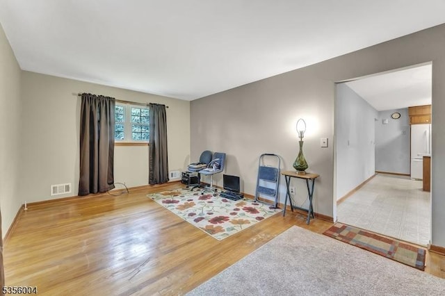 45 Ninth St, Hillsborough Twp, NJ 08821 - living area featuring wood finished floors and baseboards