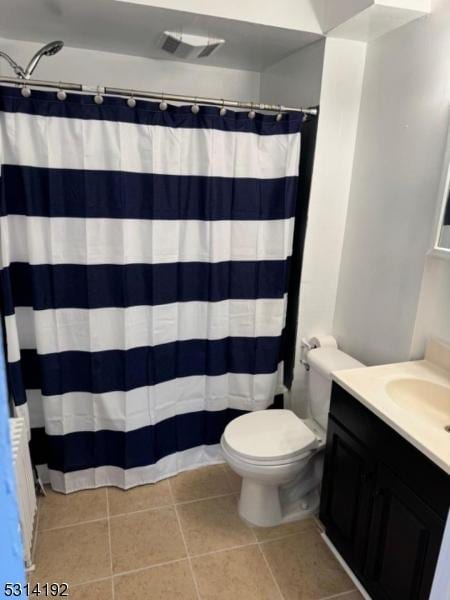 5 Franklin Blvd, Franklin Twp, NJ 08873 - full bathroom with vanity, toilet, tile patterned floors, and a shower with shower curtain