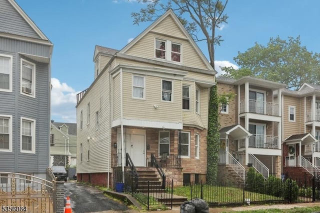 view of property with a fenced front yard