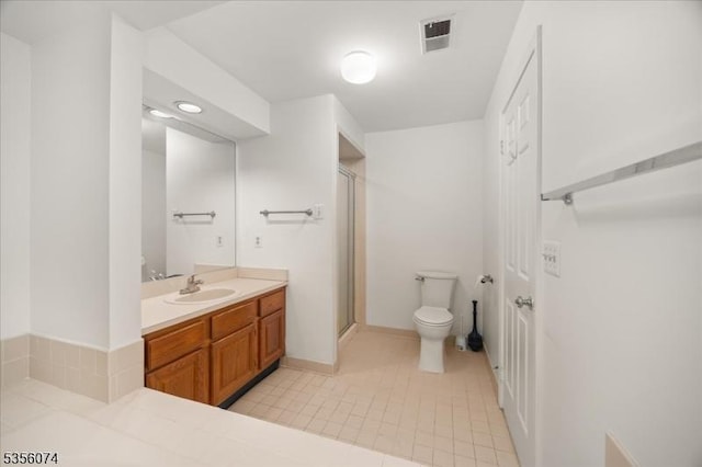 41 Troon Ter, Clinton Twp, NJ 08801 - full bath featuring toilet, a stall shower, vanity, and tile patterned floors