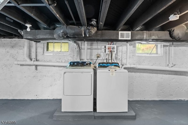 19 Oak Rd, Boonton Twp, NJ 07005 - below grade area with washer and clothes dryer