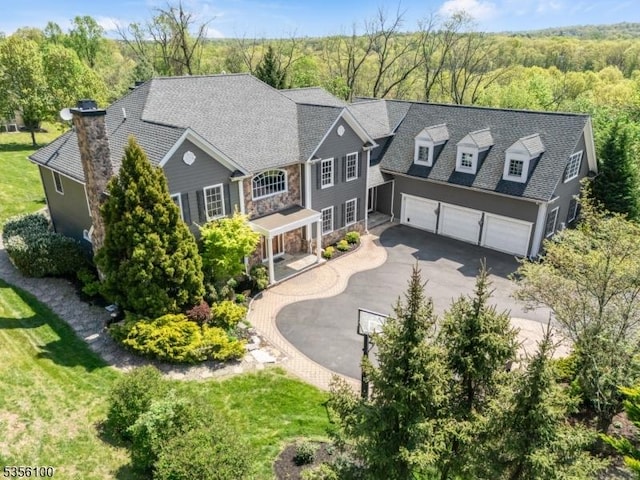 view from above of property