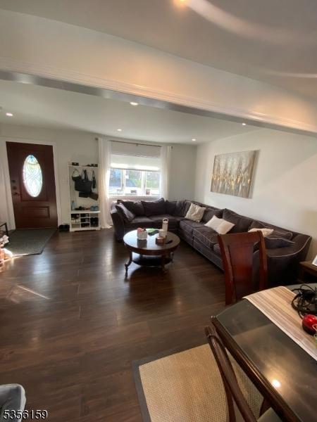 66 Lexington Ave, Rochelle Park Twp, NJ 07662 - living area with wood finished floors and recessed lighting