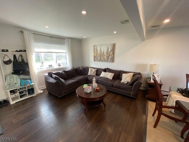 66 Lexington Ave, Rochelle Park Twp, NJ 07662 - living area with wood finished floors and recessed lighting