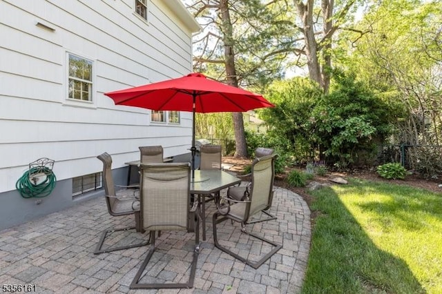 view of patio / terrace with outdoor dining space