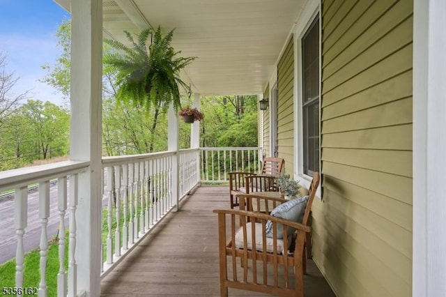 balcony with covered porch