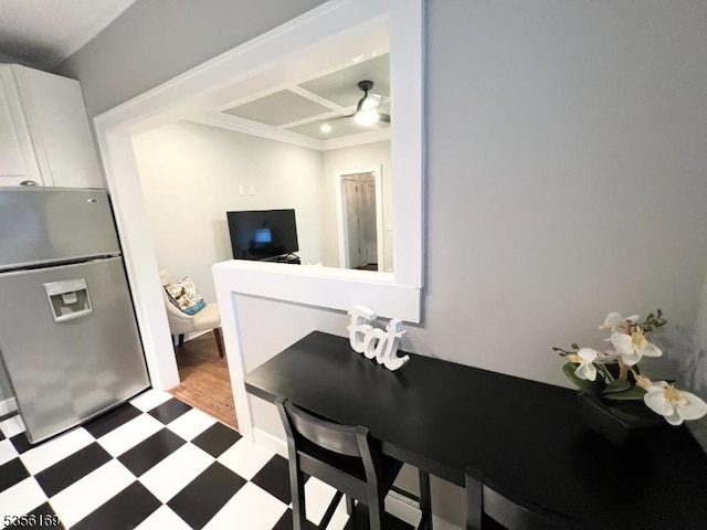 133 Summit Ave Unit 30, Summit City, NJ 07901 - dining room with tile patterned floors and crown molding