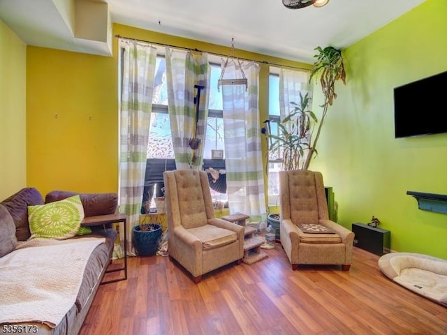 interior space with wood finished floors