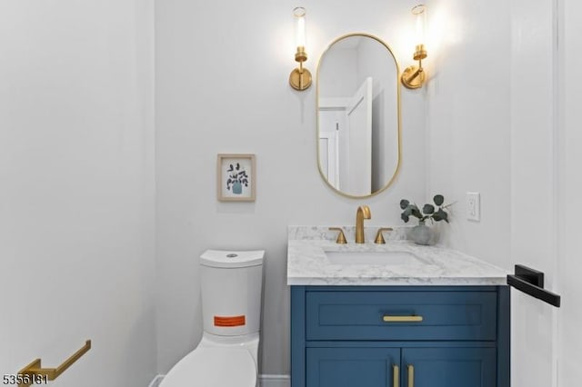 2227 Pine Ter, Scotch Plains Twp, NJ 07076 - half bathroom featuring vanity and toilet